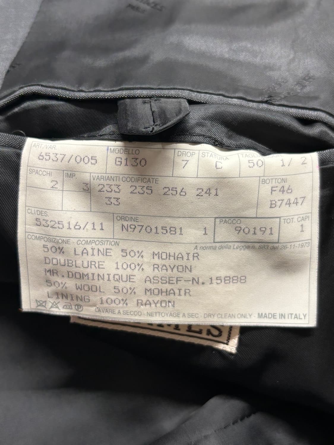 00's 에르메스 울 모헤어 수트/상의 상품이미지5