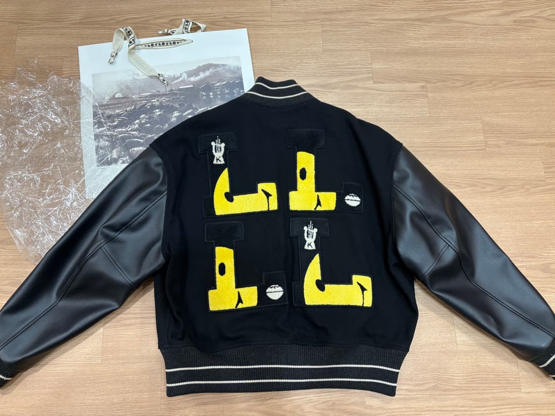 KAPITAL 캐피탈 40s L-Five 울 바시티 자켓 블랙 3size 상품이미지1