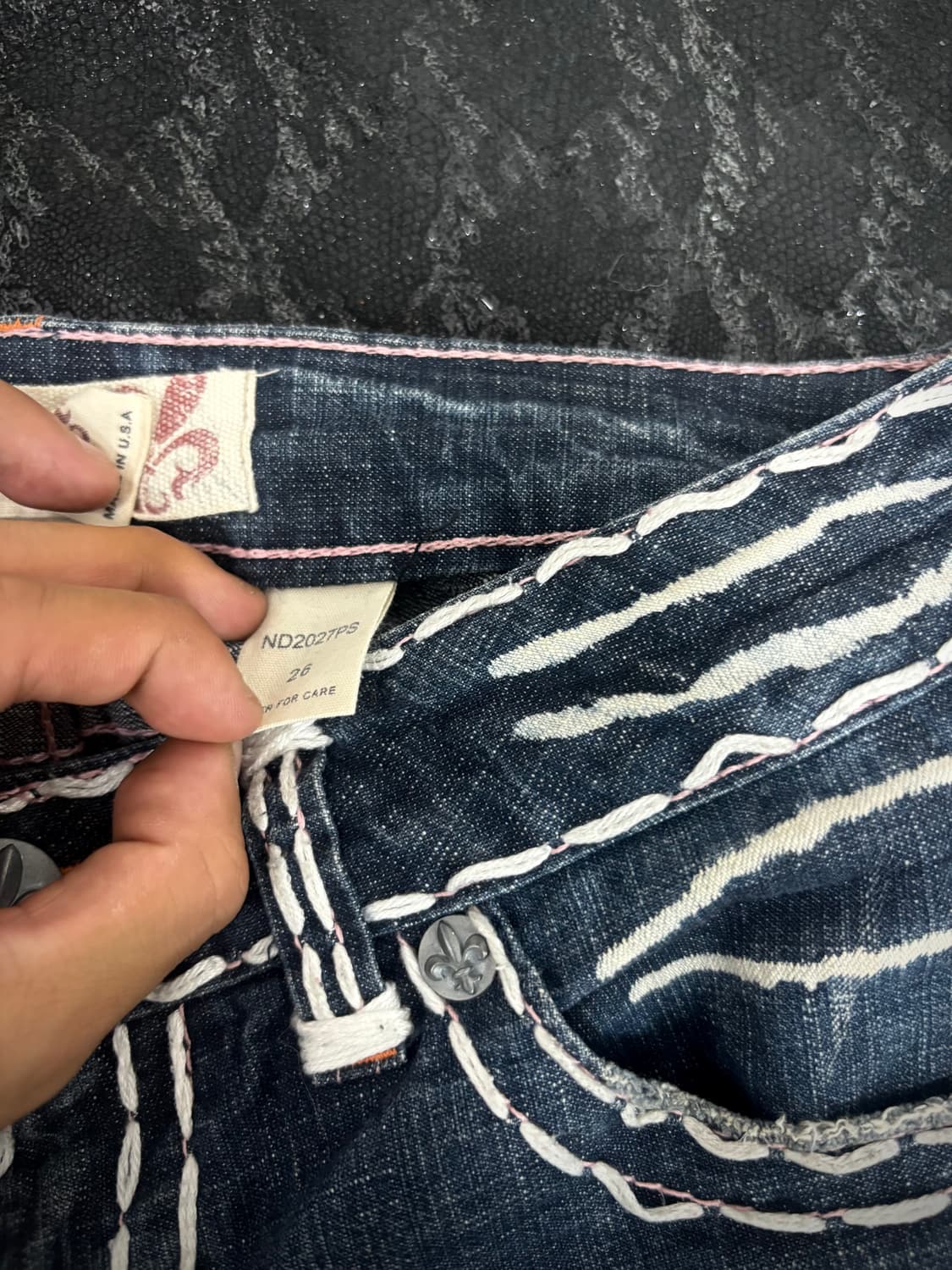 ”00’s Cross Detail straight fit Denim Pa 상품이미지8