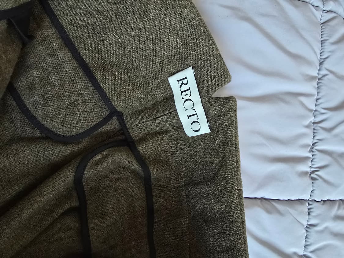 렉토 벨티드 하이웨스트 팬츠 카키 L 상품이미지3