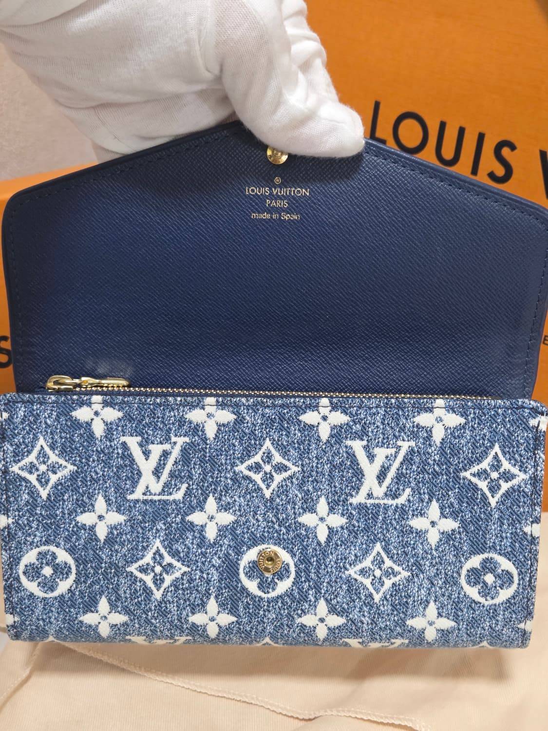 [새상품급] 루이비통 모노그램 데님 사라월렛 장지갑 상품이미지6