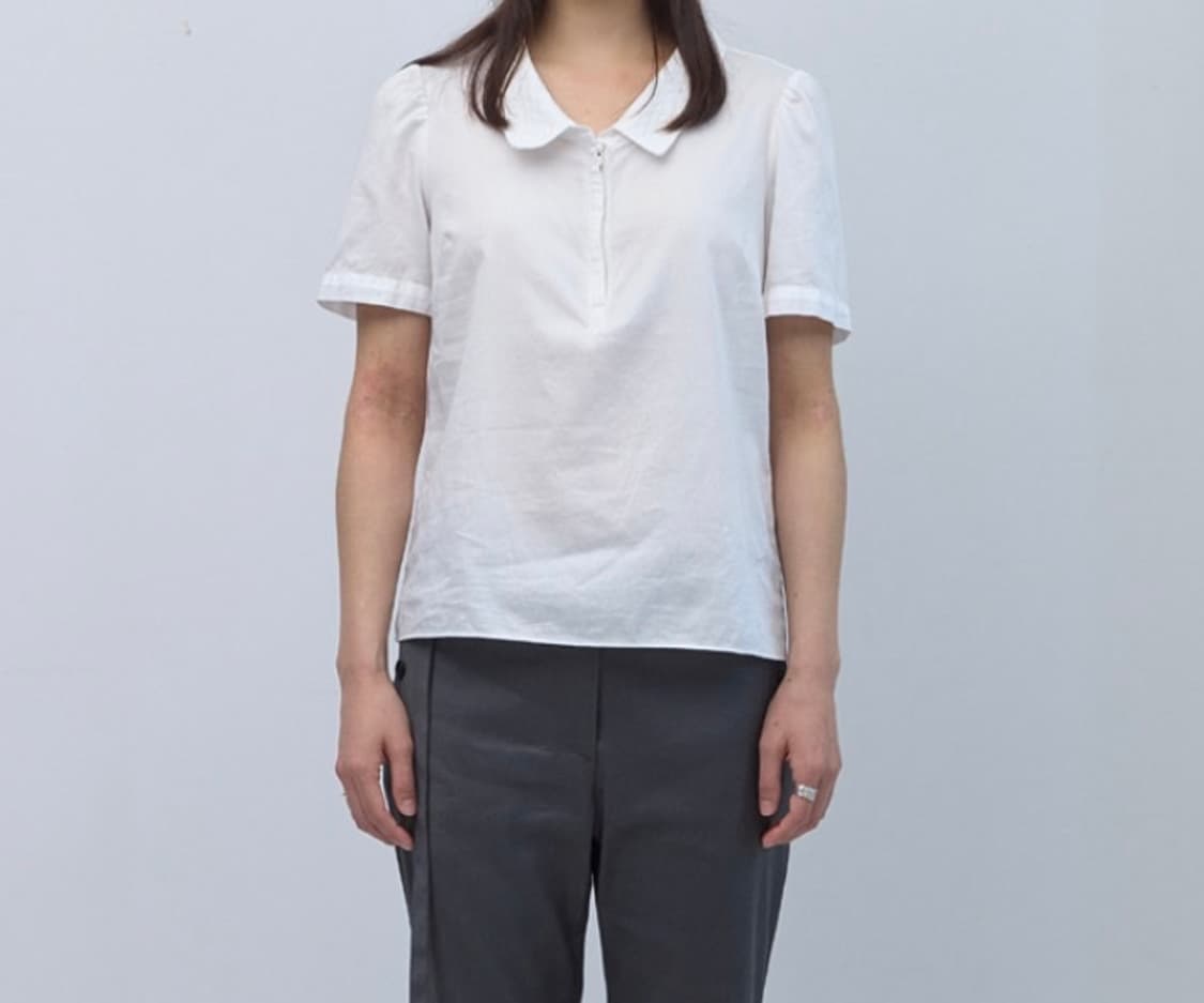 에르치바 Pebble Collar Shirt White 상품이미지3