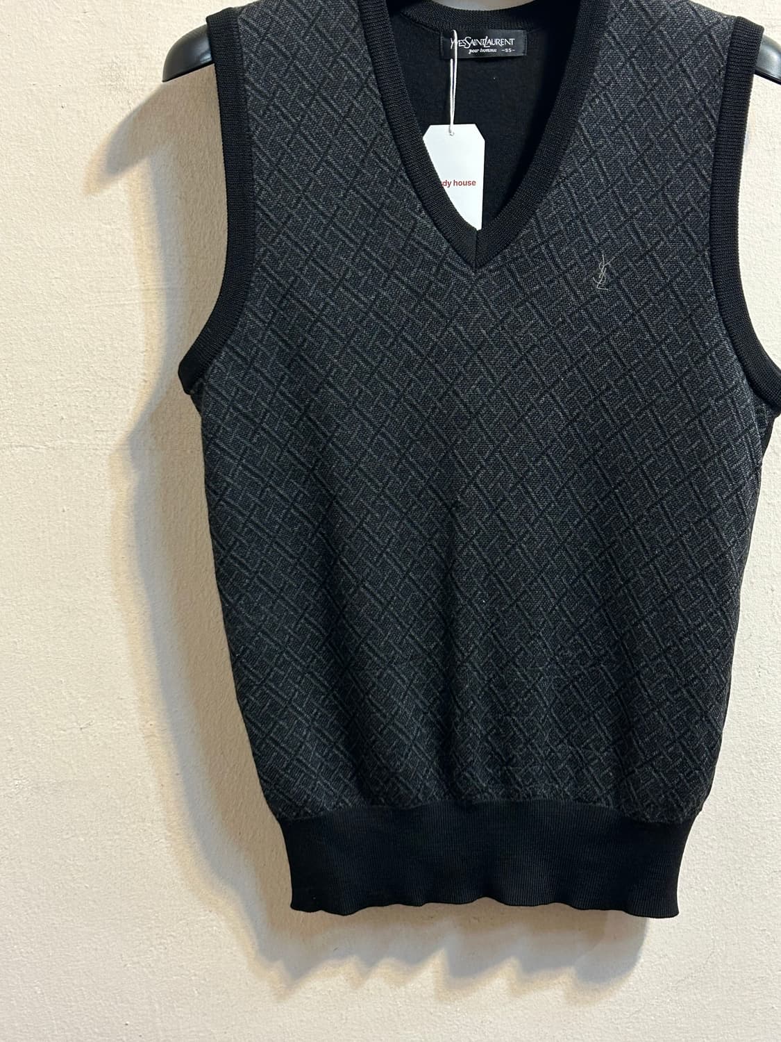 입생로랑 빈티지 패턴 니트 베스트 상품이미지3