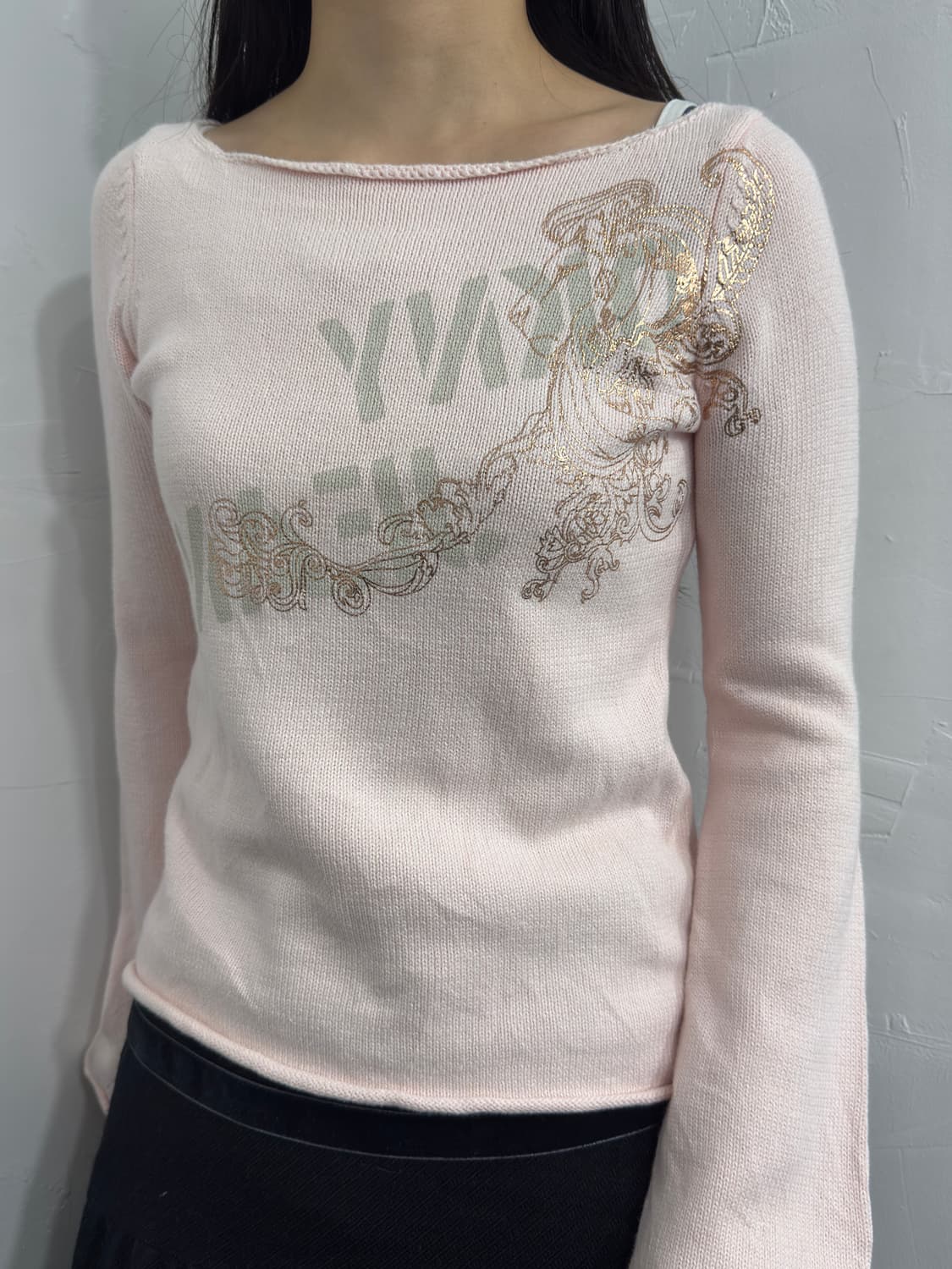 dkny soft pink y2k longsleeve 상품이미지4