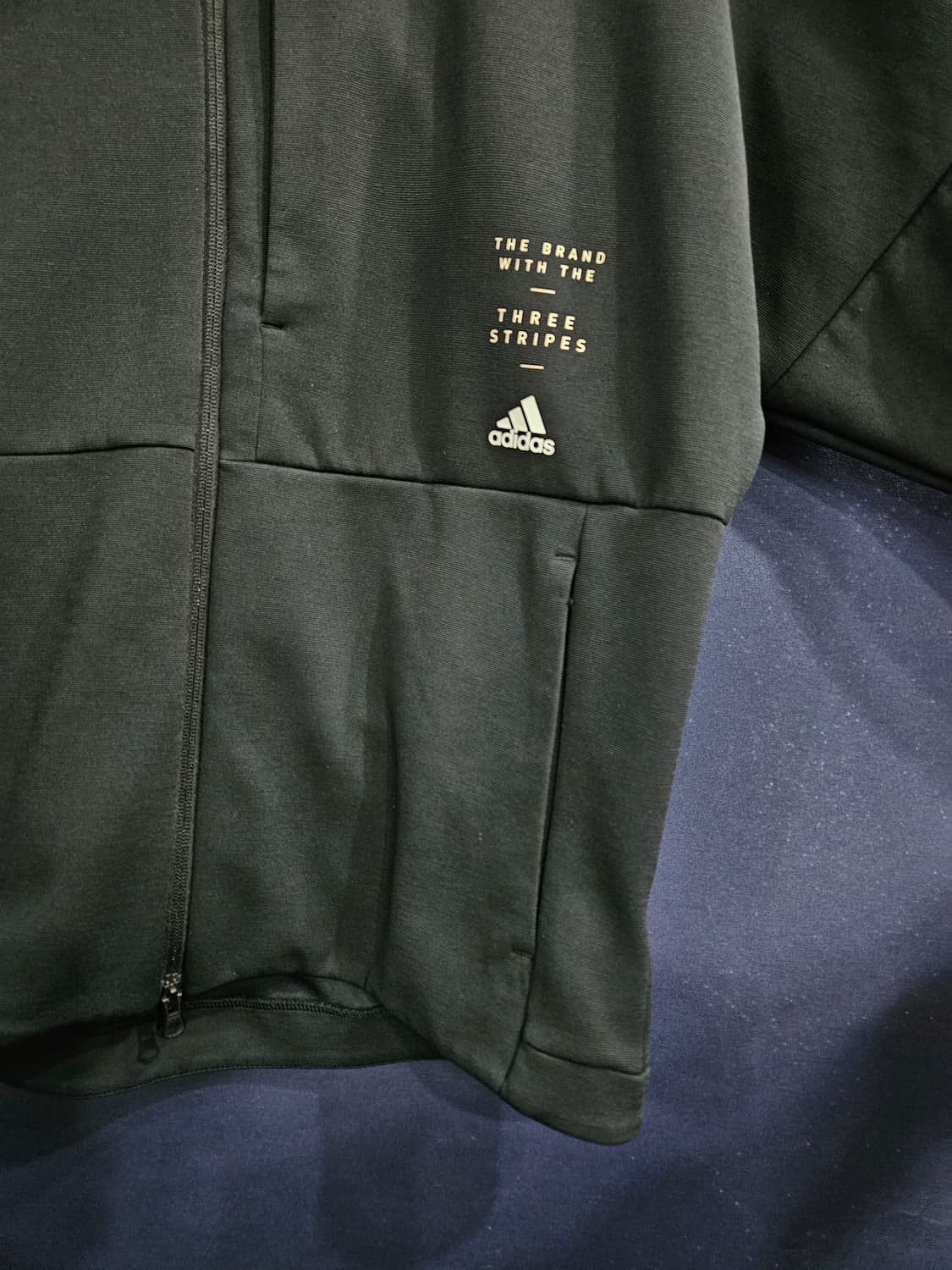 아디다스 삼선 블랙차콜 남성 105 져지 집업자켓  상품이미지6