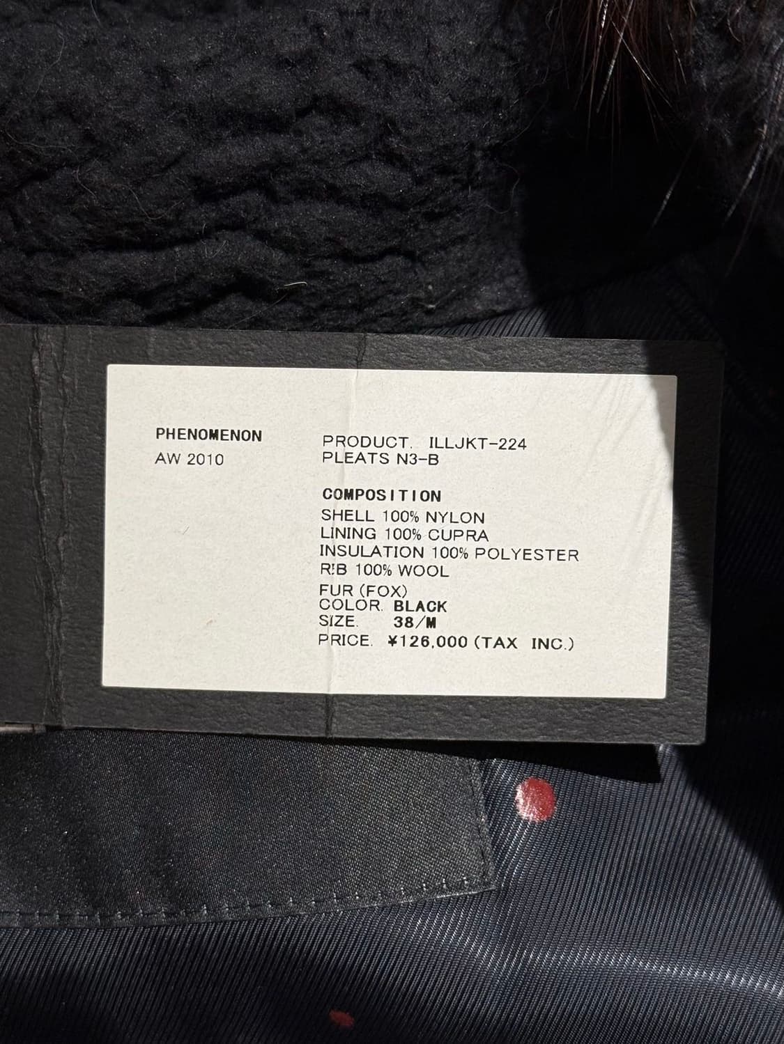 페노메논 10aw 블랙 N3B 플리츠 롱 파카 상품이미지8