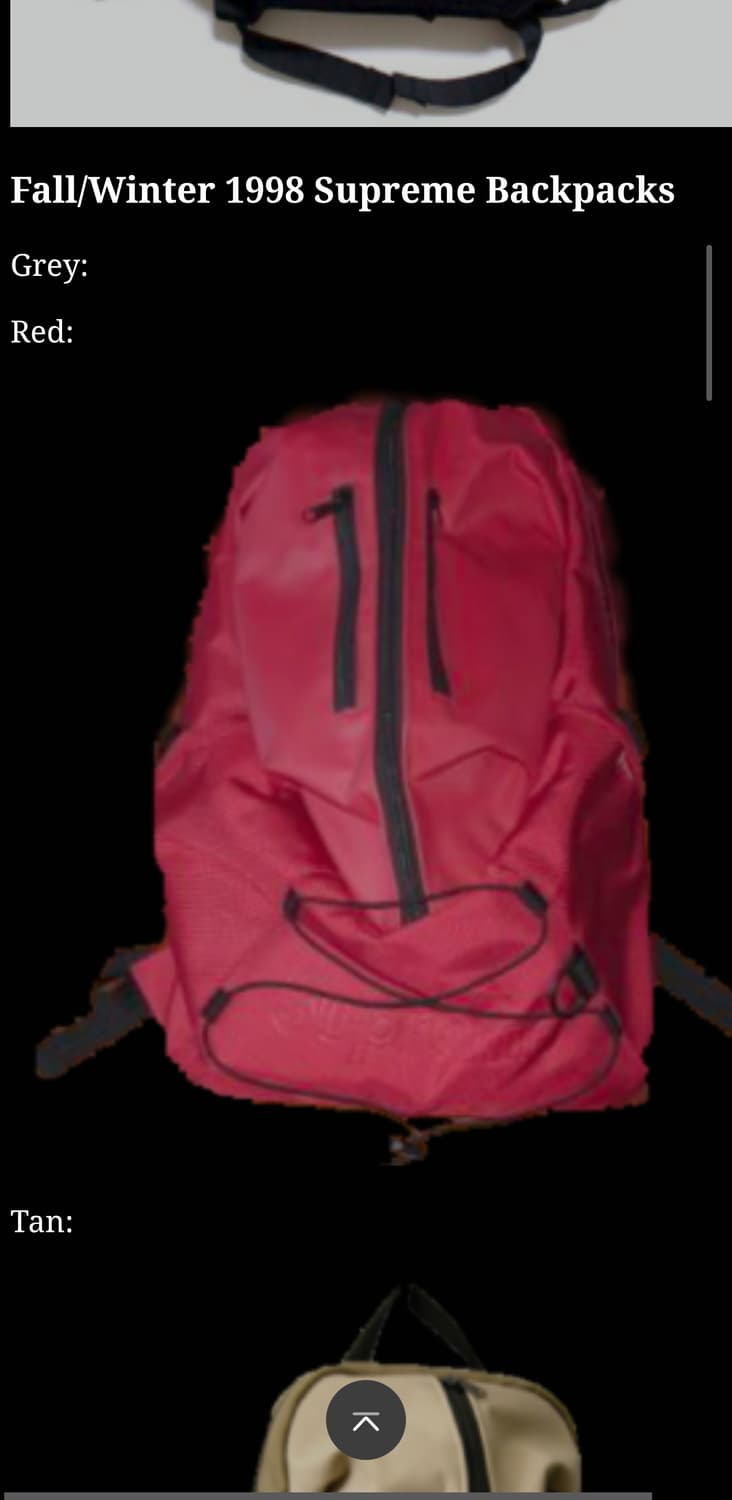 "FW 1998 Supreme Backpacks" 상품이미지6