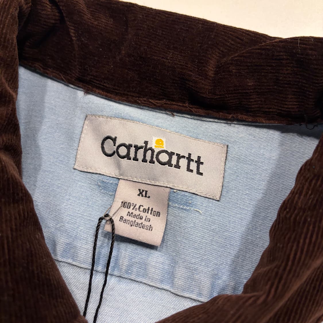 [XL] 칼하트 리워크 브라운 골덴 카라 반팔 셔츠 C731 상품이미지4