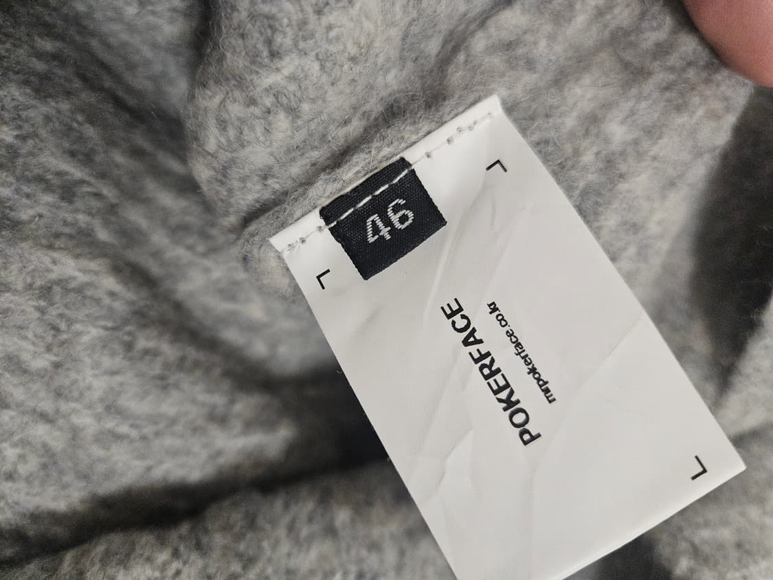 포커페이스 우먼 / 컴포트 라운드넥 니트 그레이 / 46 상품이미지3