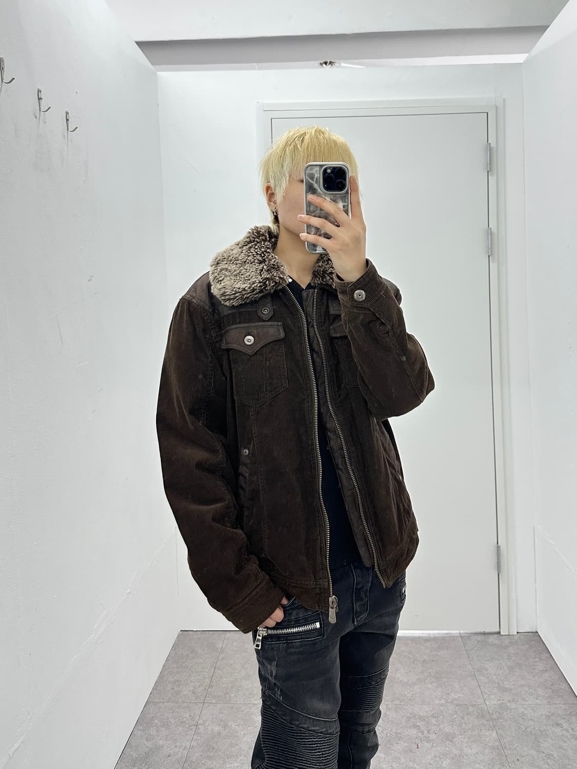 Vintage fur corduroy jacket 상품이미지4