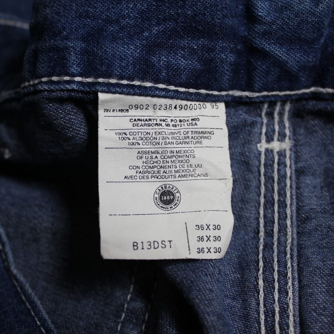 Carhartt 칼하트 B13 DST 루즈 오리지널핏 데님 워크팬츠  상품이미지6