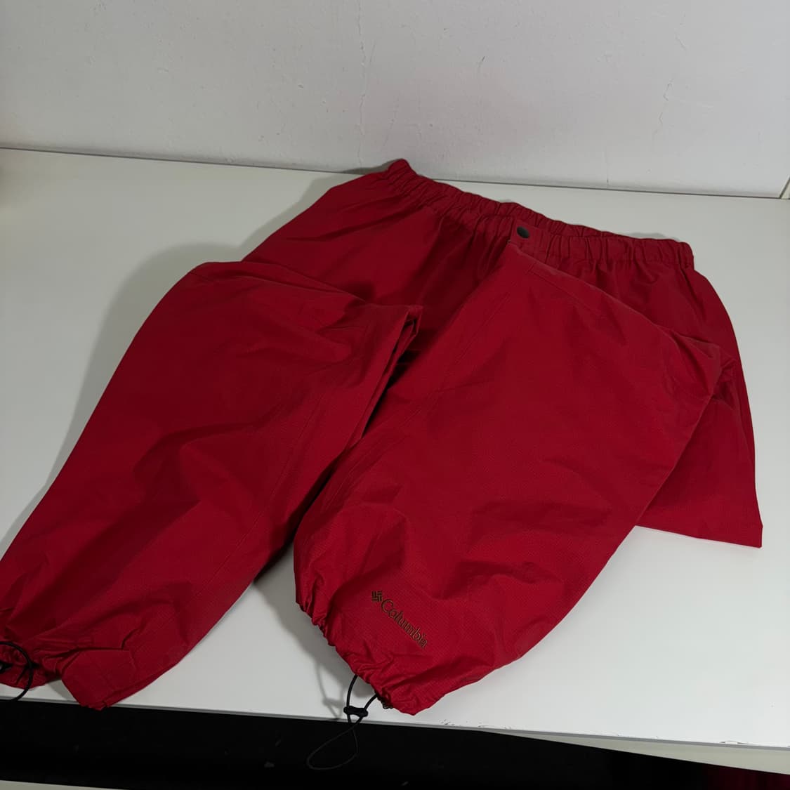M 컬럼비아 레드 바막재질 나일론 옴니테크 방풍등산팬츠 상품이미지2