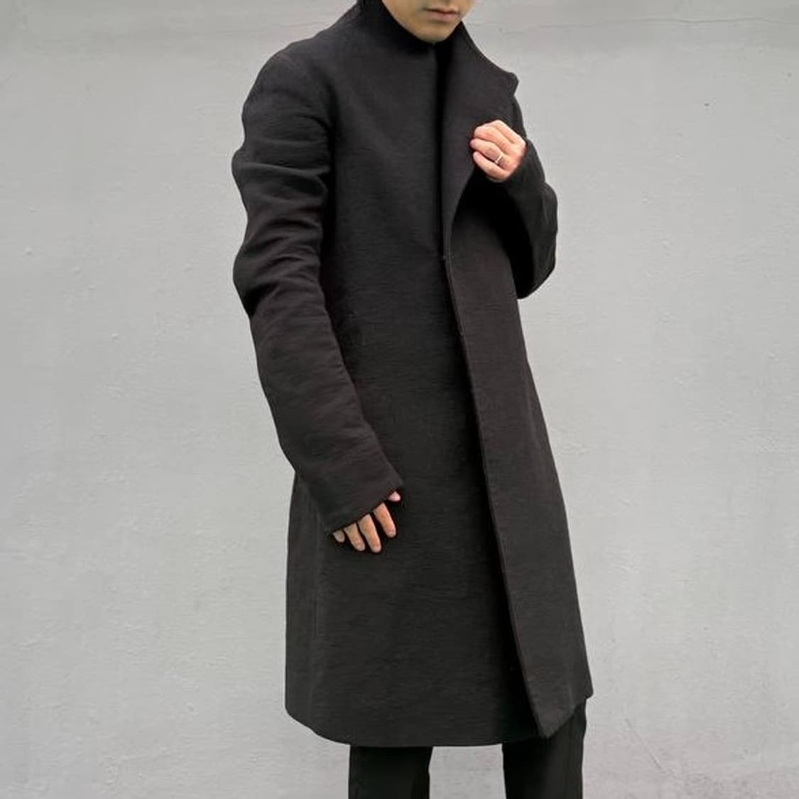 Obscur High-Neck Wool Coat 상품이미지5