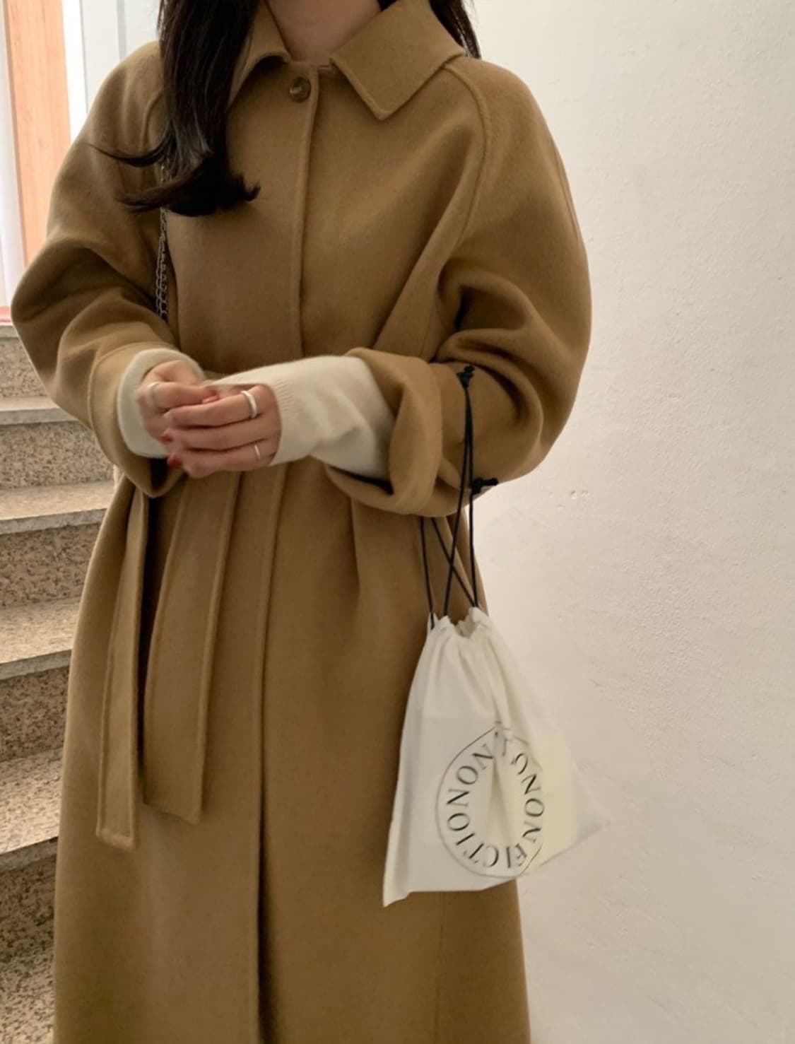 온드민 카멜 코트 상품이미지2