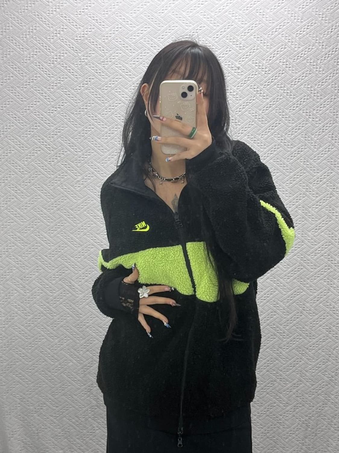 나이키 빈티지 키치 빅스우시 뽀글이 양털 후리스 105 C07602 상품이미지2