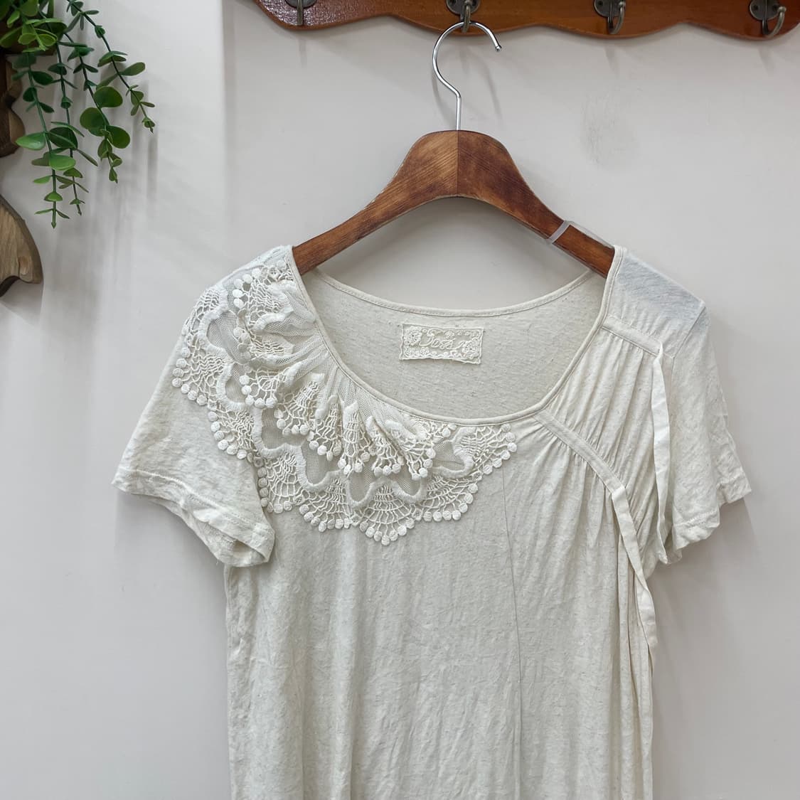 러블리 갸루 비대칭 레이스 반팔 원피스 상품이미지3