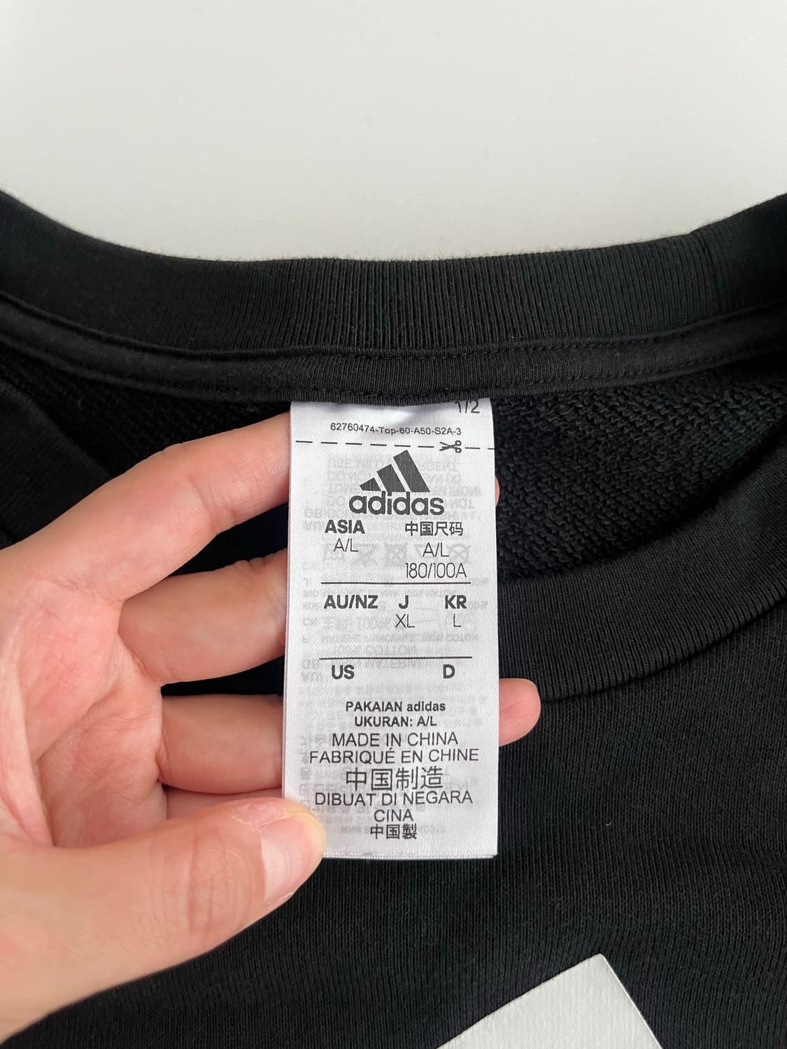L) 아디다스 빅로고 맨투맨 블랙 상품이미지6