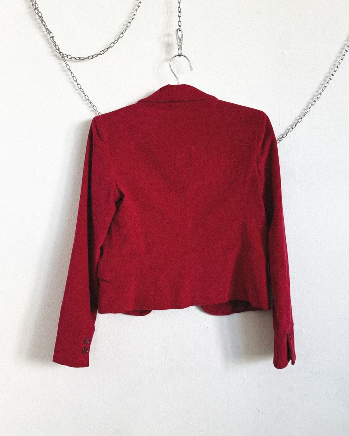 모스키노 by 제레미스캇 레드 플라워 브로치 핀코듀로이 크롭컷 자켓 상품이미지6