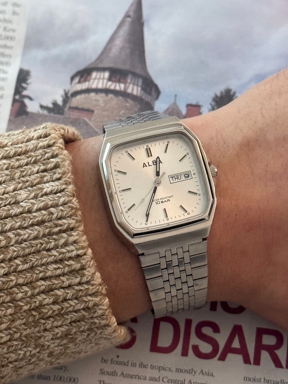 Seiko 세이코 ALBA 스퀘어 데이-데이트 상품이미지7