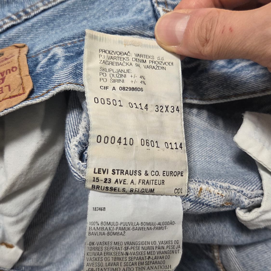 Levi's 리바이스 501 유럽판 빈티지 데님 팬츠  상품이미지6