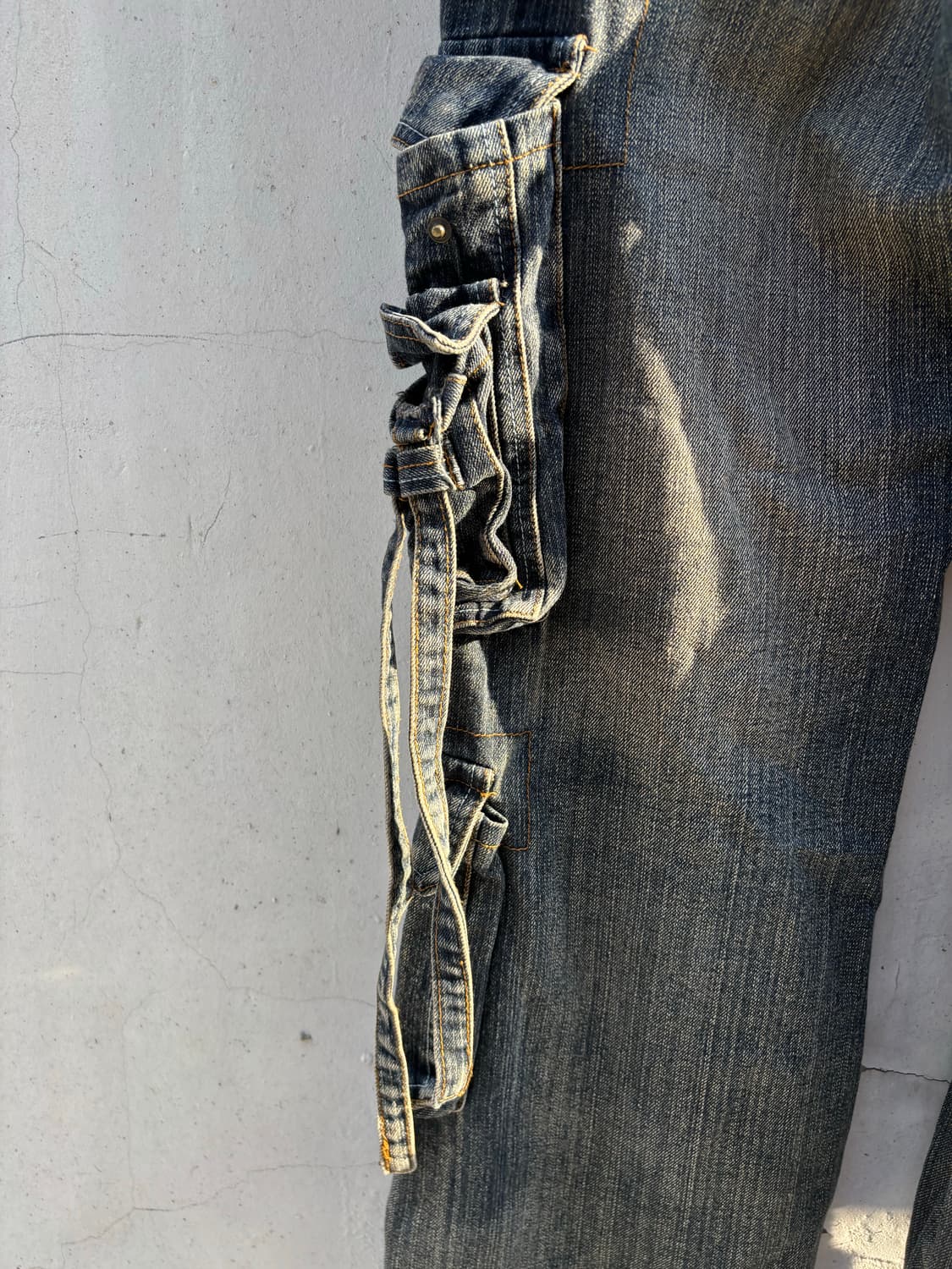 빈티지 워싱 멀티포켓 카고 데님팬츠  상품이미지5