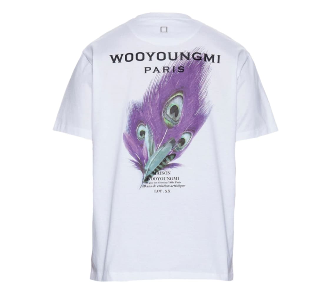 우영미 깃털 백로고 반팔 화이트 48 사이즈 L 상품이미지1