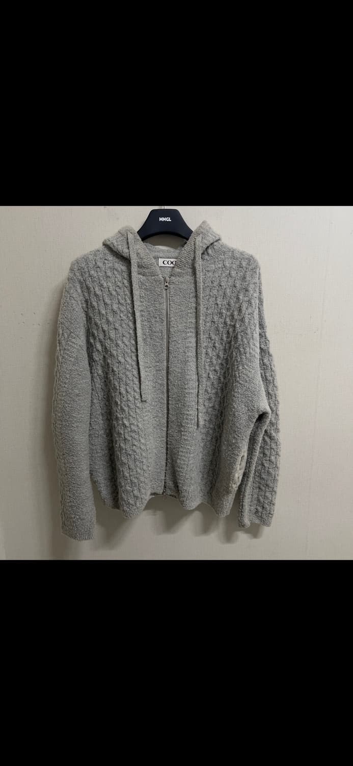[M] 쿠어 링구사 케이블 후디드 집업 멜란지그레이 상품이미지3