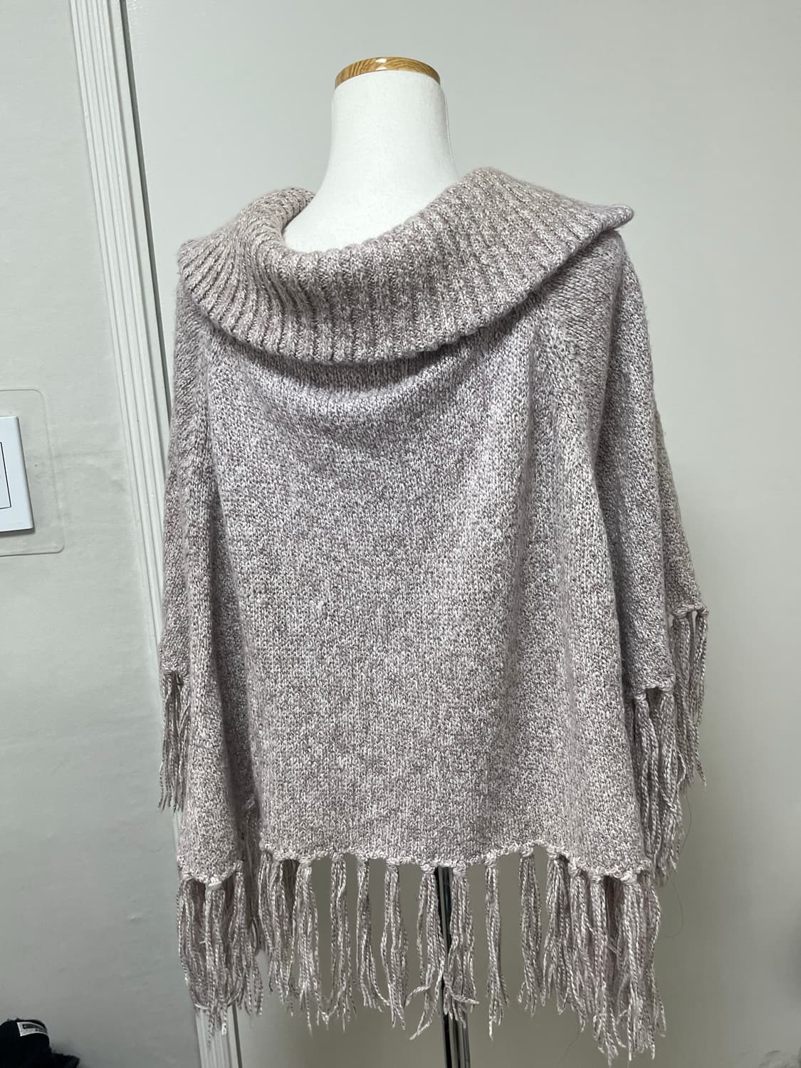 연보라색 빈티지 니트 케이프 상품이미지2