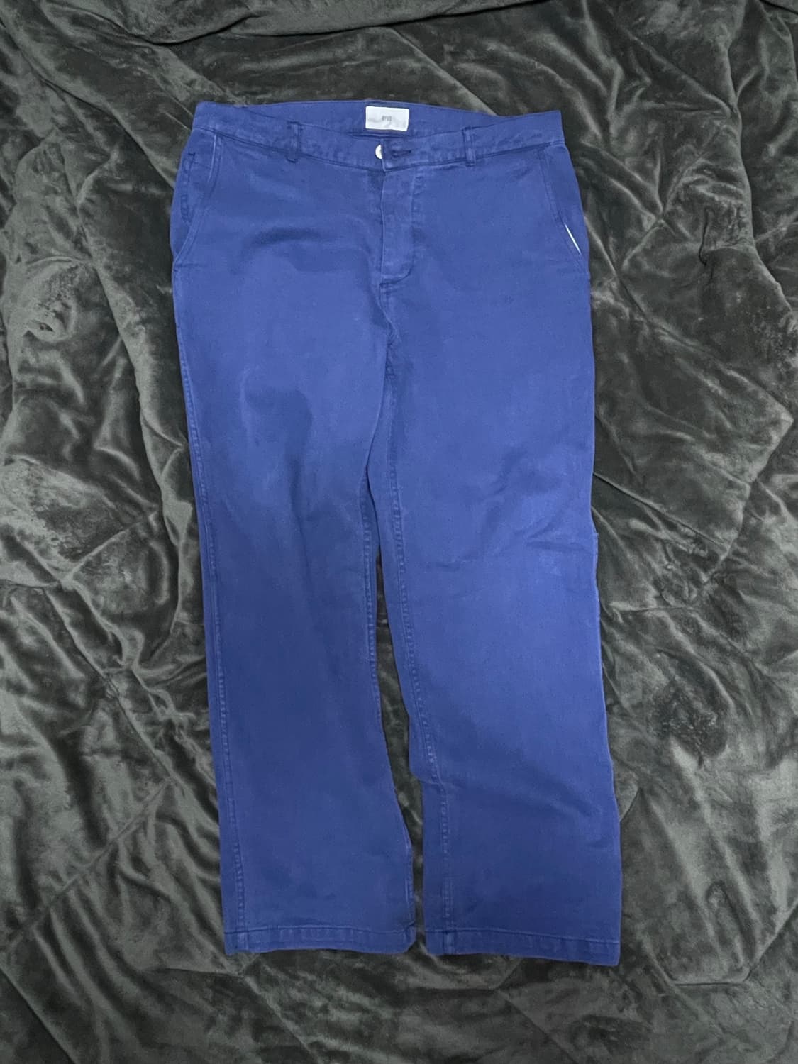 [L] ryoo 알와이오오 페인터팬츠 블루 상품이미지4