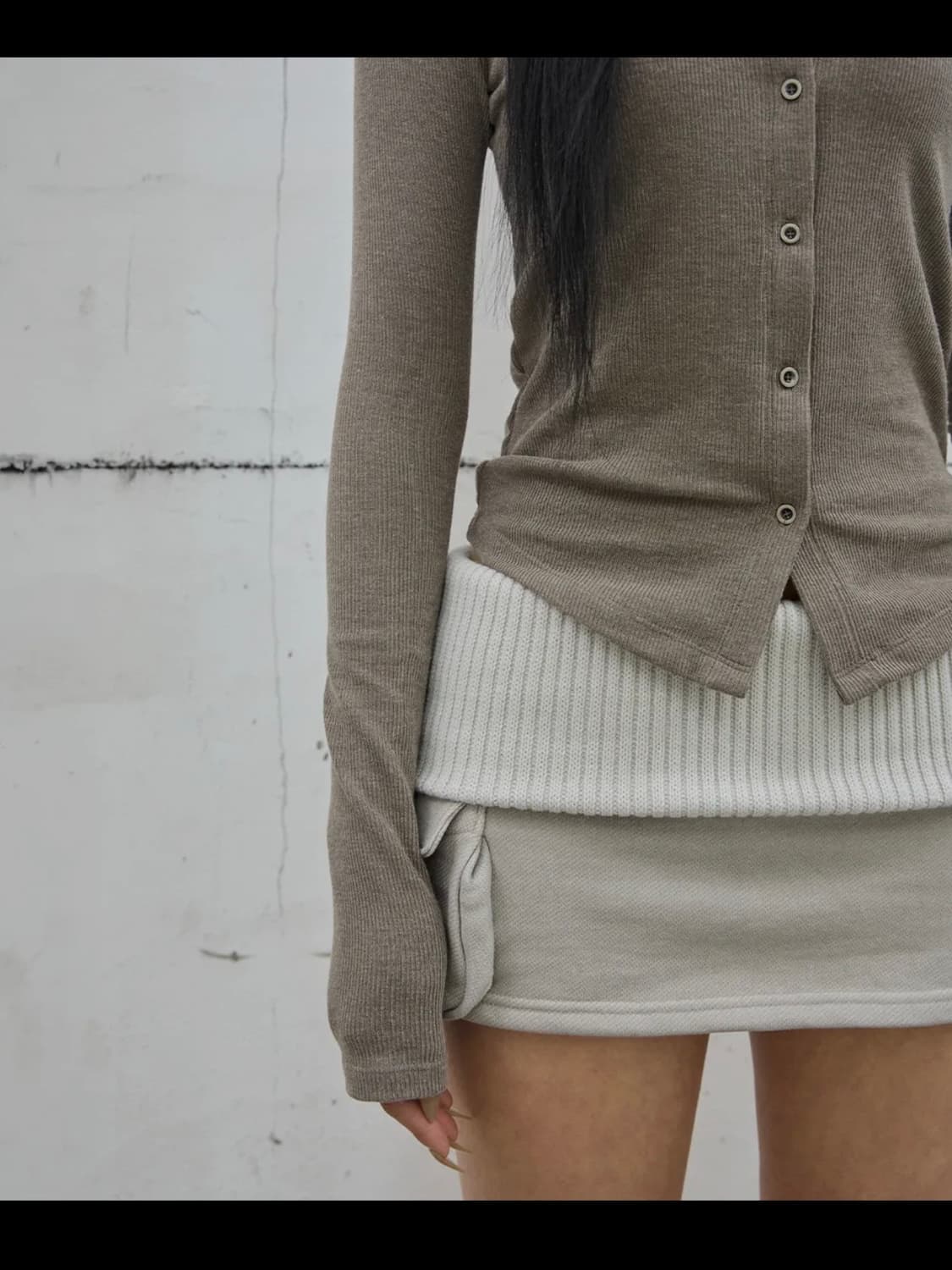 41PRAY 사일프레이 니트 스커트 쇼츠 상품이미지1