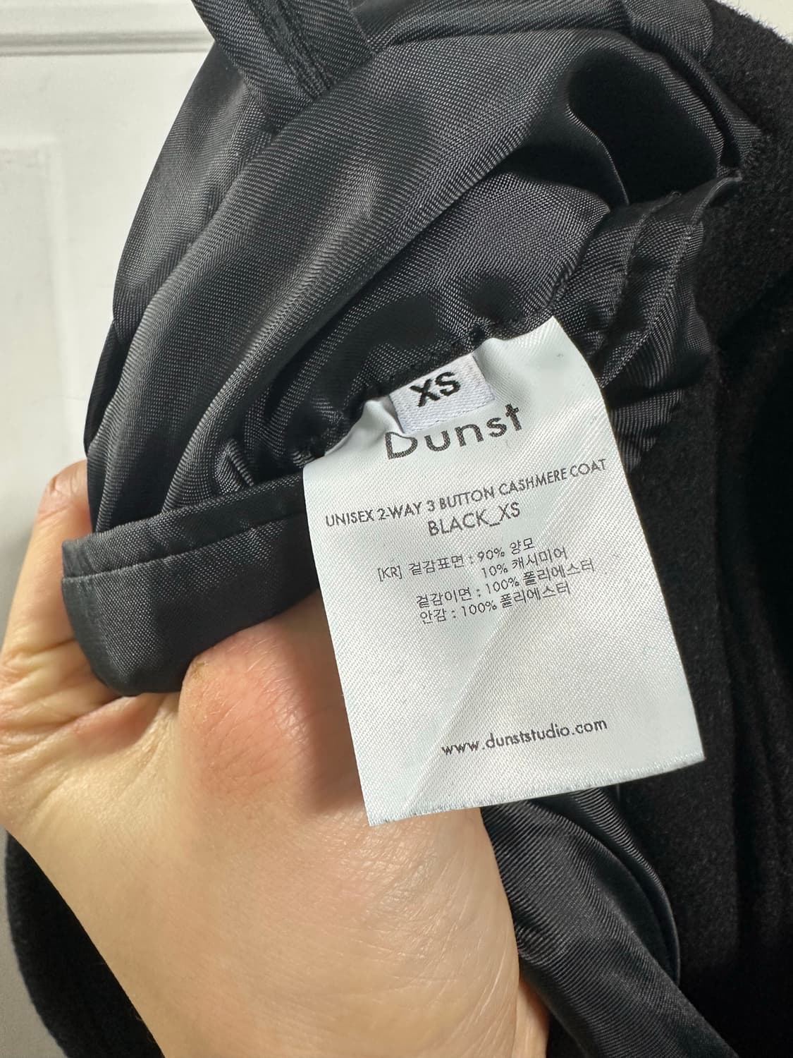 던스트 유니섹스 투웨이 쓰리버튼 캐시미어 코트 상품이미지5