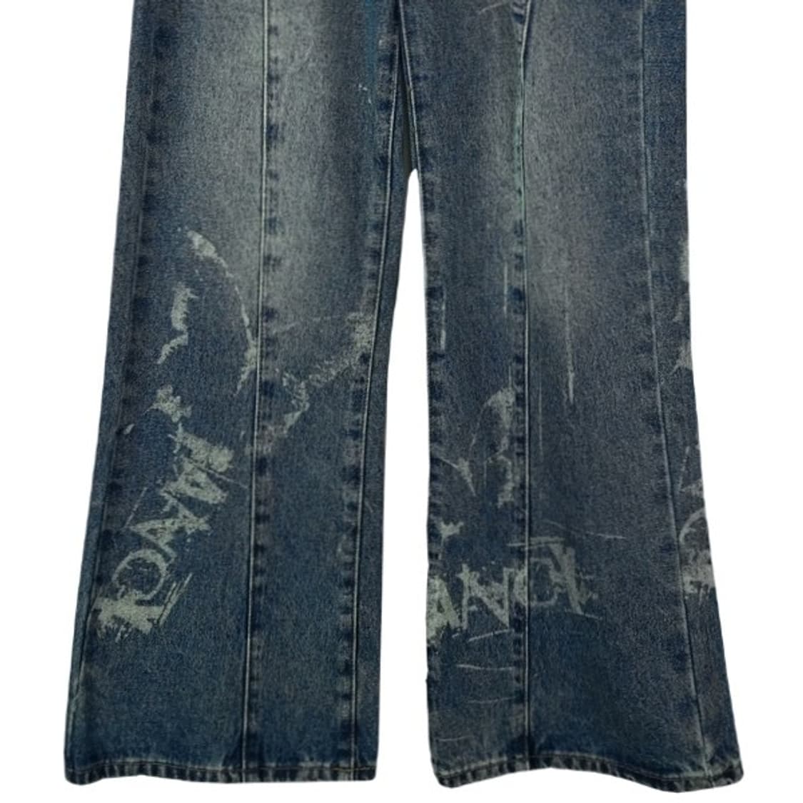 [팬시클럽] 벨티드 그래픽 부츠컷 데님 팬츠 청바지 M19691 상품이미지5