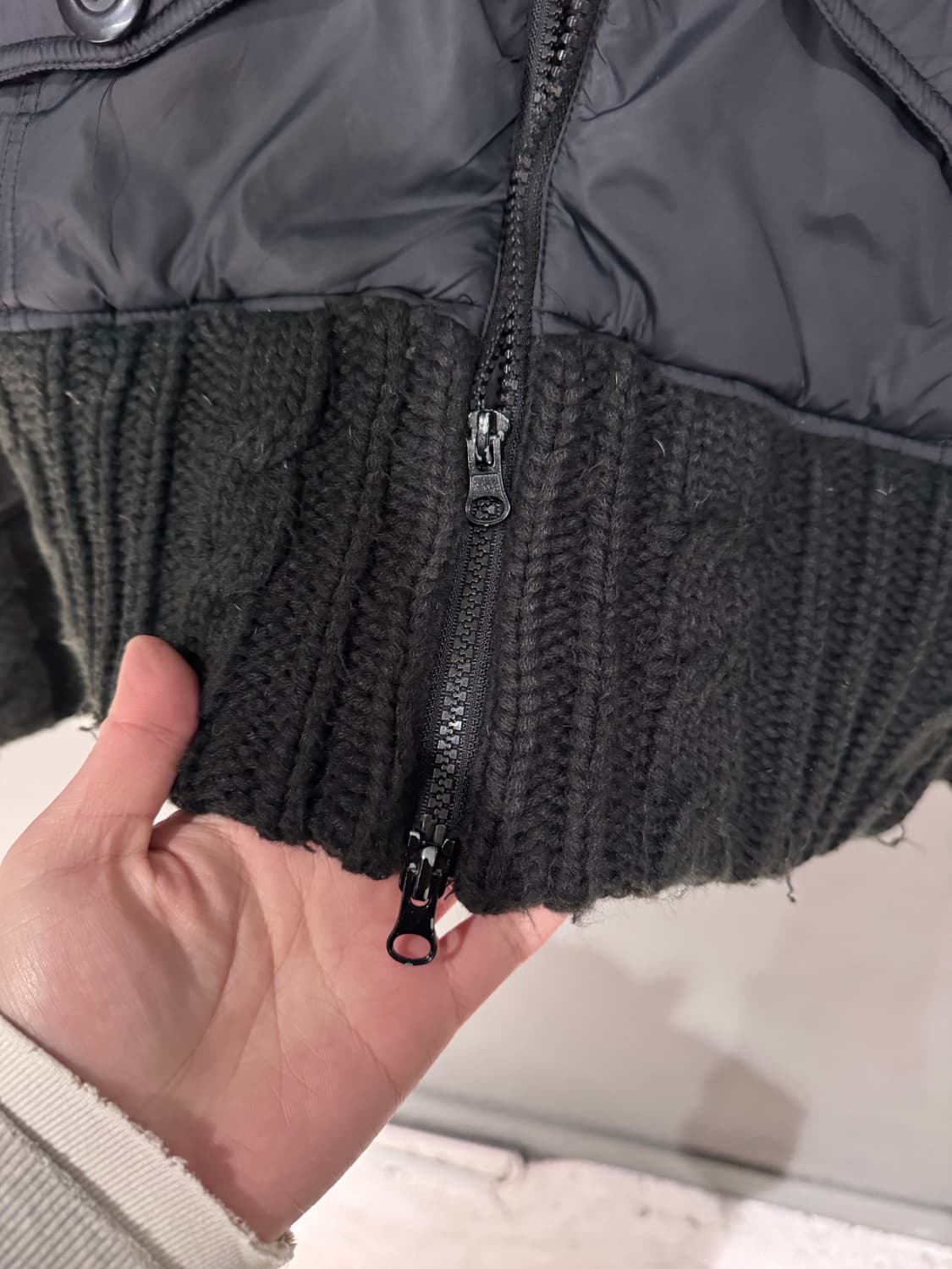 울리치 투웨이 니트 믹스 크롭 패딩  상품이미지5