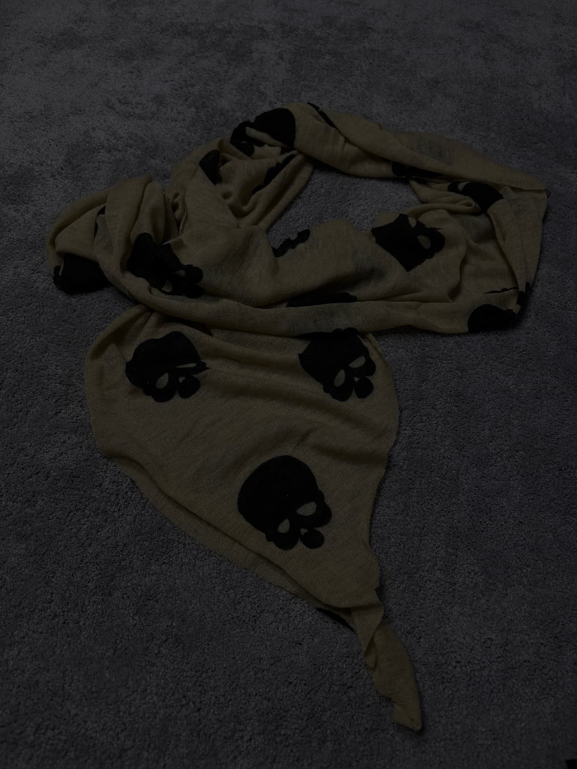 Vintage v-kei punk skull scarf 상품이미지3