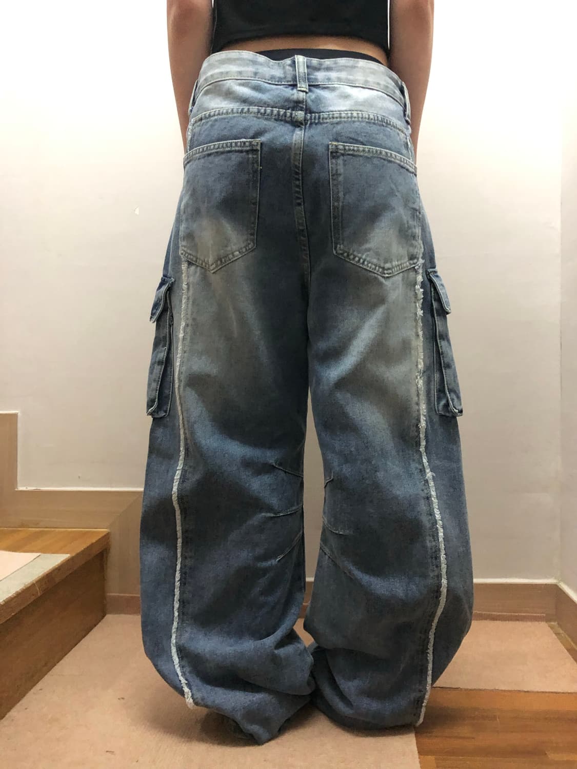 빈티지 데님 카고 팬츠 상품이미지6
