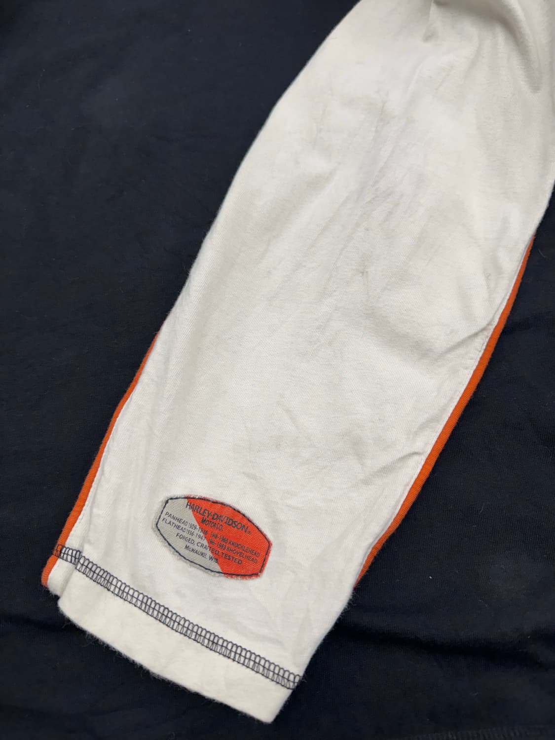 3XL)할리데이비슨 빈티지 MILWAUKEE 프린팅 투톤 롱슬리브 상품이미지8