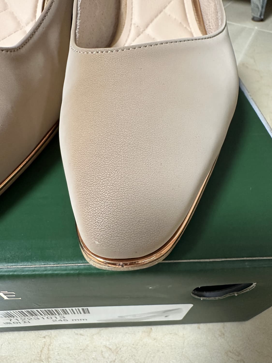 미소페 소가죽 펌프스 5cm 베이지 245 상품이미지6