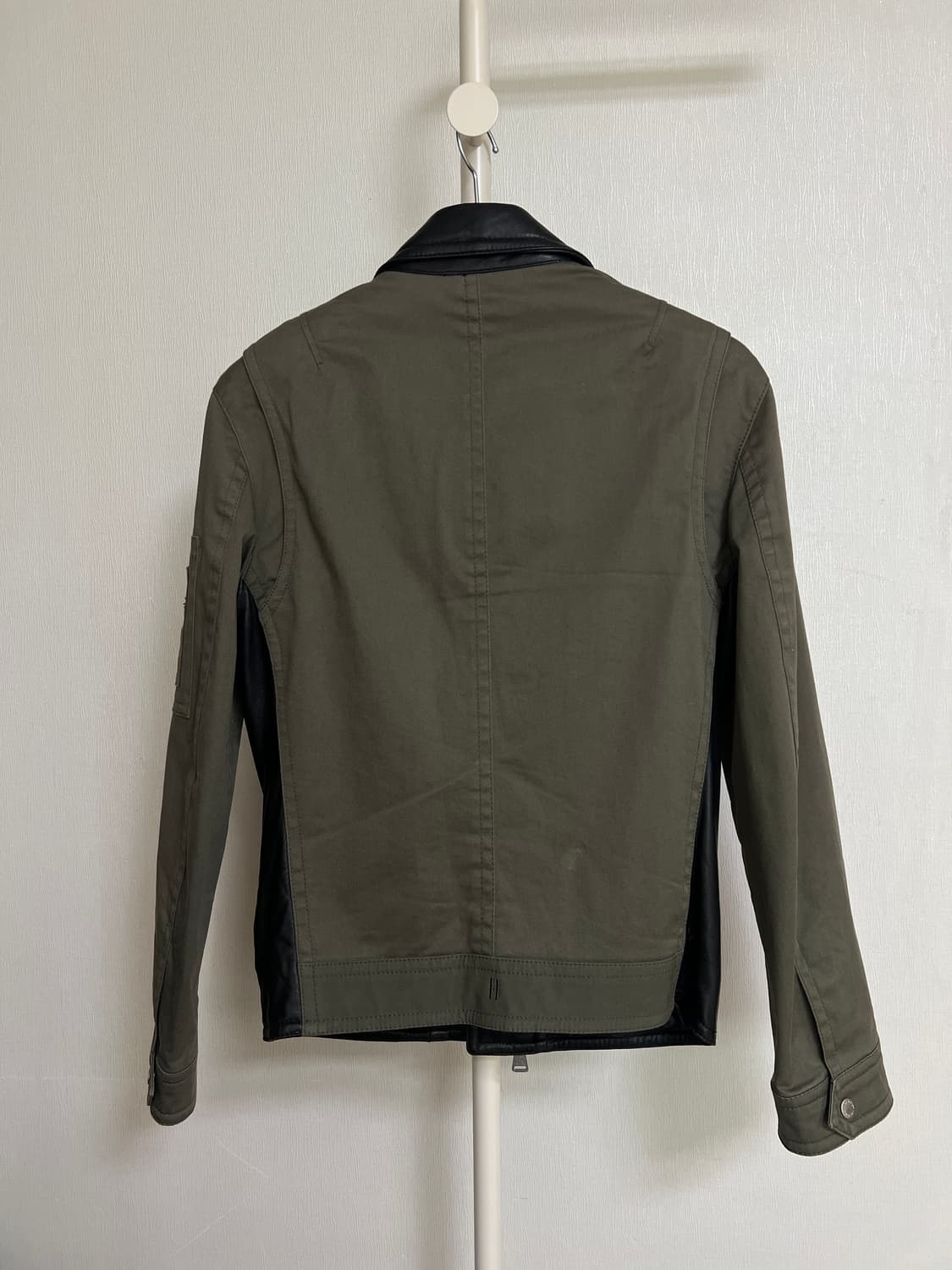 Neil Barrett Leather Mixed Biker Jacket 상품이미지8