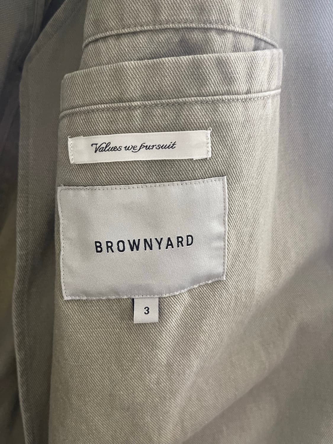 24ss 브라운야드 워시드 트렌치코트 올리브 3사이즈 상품이미지2