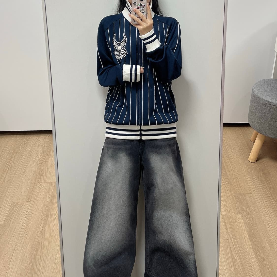 미즈노 베이스볼 네이비 트랙탑 져지 상품이미지2