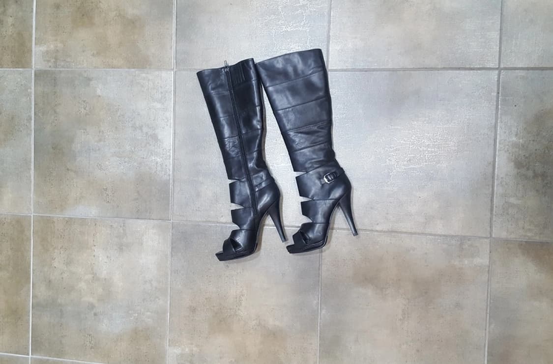 JESSI NEW YORK   엣지 가죽오픈부츠♡~ 상품이미지2