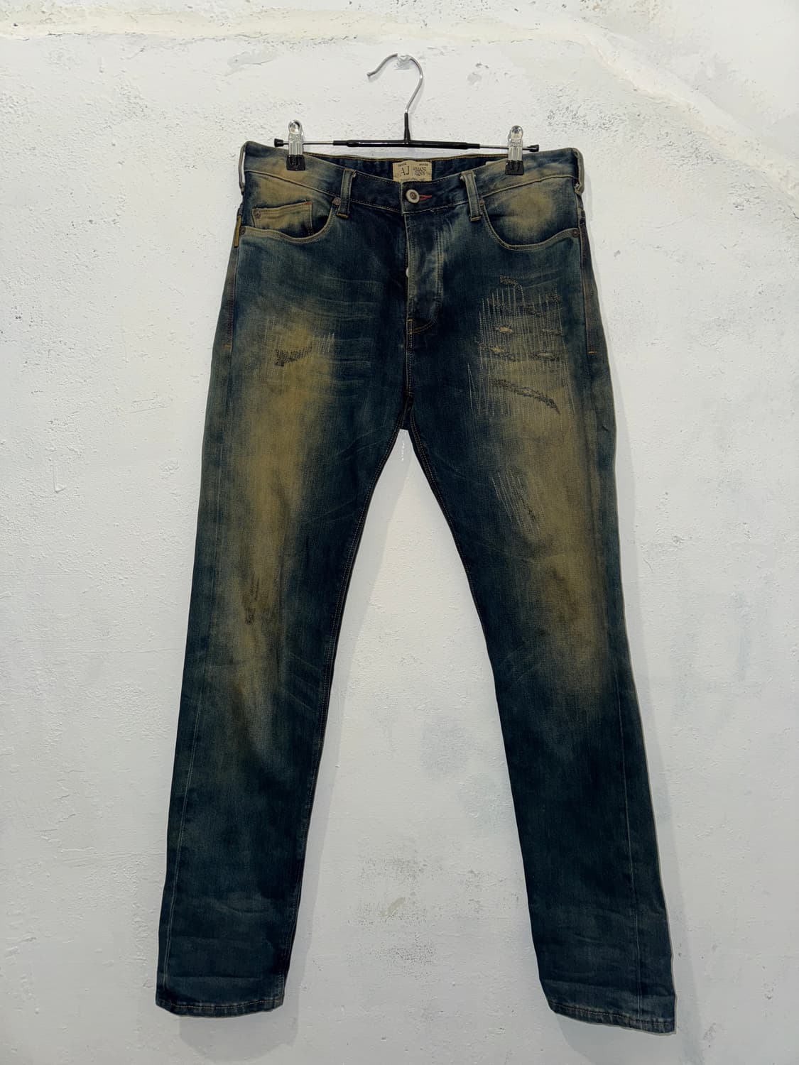 Armani jeans 아르마니진스 데미지 워싱 데님팬츠 상품이미지3