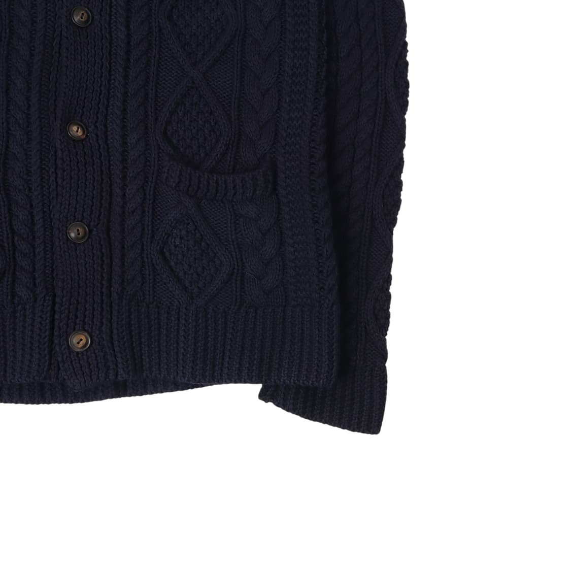 폴로 랄프로렌 네이비 피셔 케이블 니트 숄카라 가디건 상품이미지5