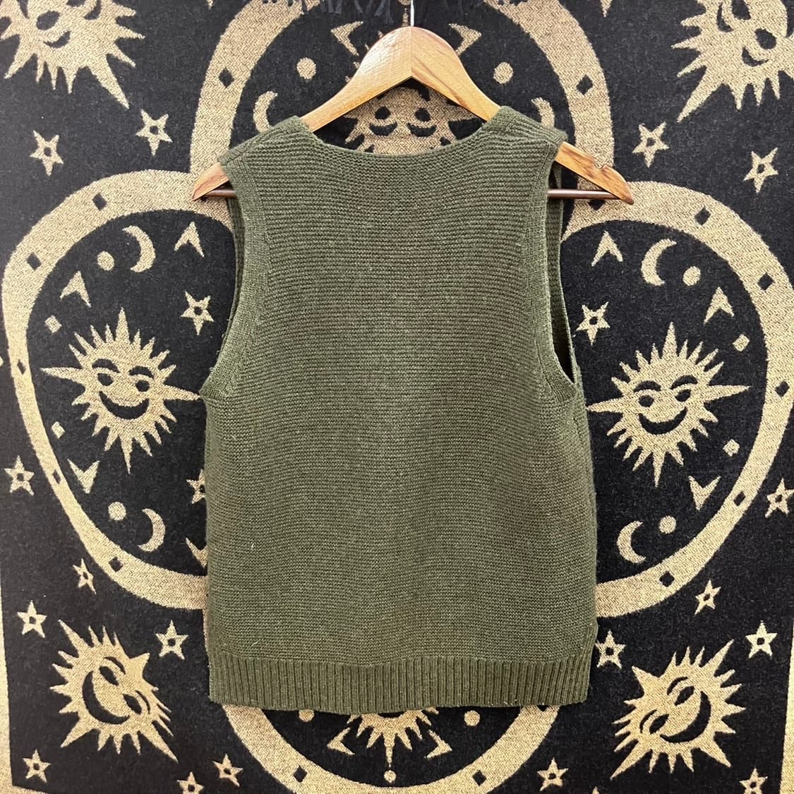 빈티지 코지 모리 키치 자수포켓 버튼 니트 베스트 K0124 상품이미지4