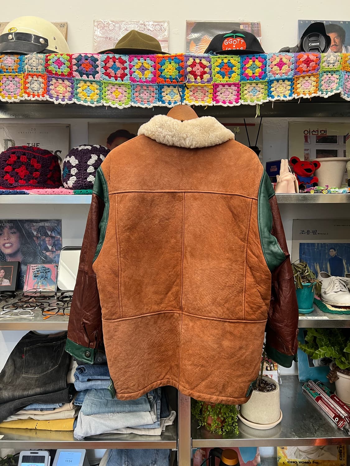 70s Vintage Shearling Leather Jacket 상품이미지3