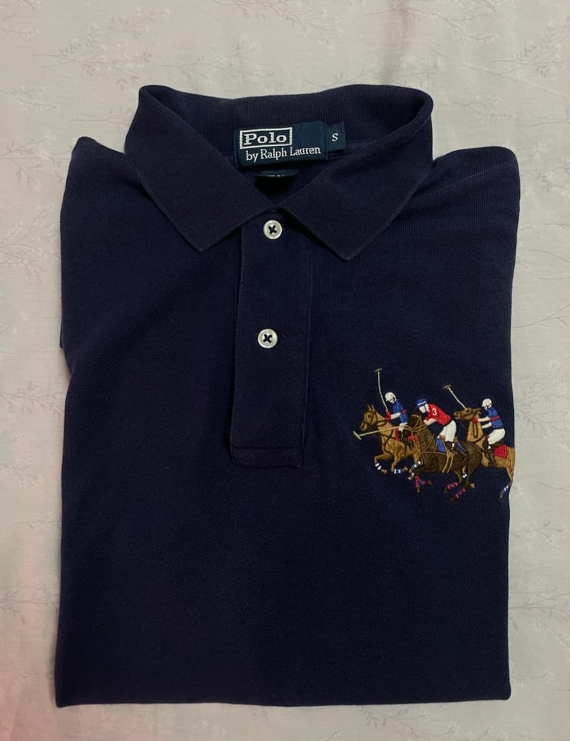 Polo Ralph Lauren 폴로경기 자수로고 카라셔츠 네이비 상품이미지3