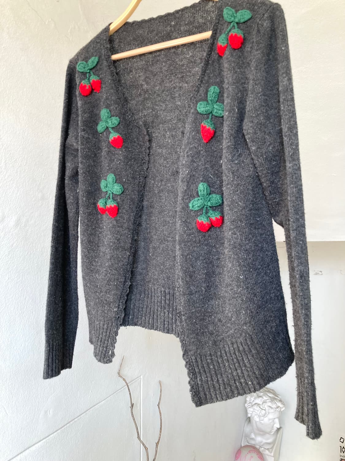 체리 그레이 니트 가디건 상품이미지3