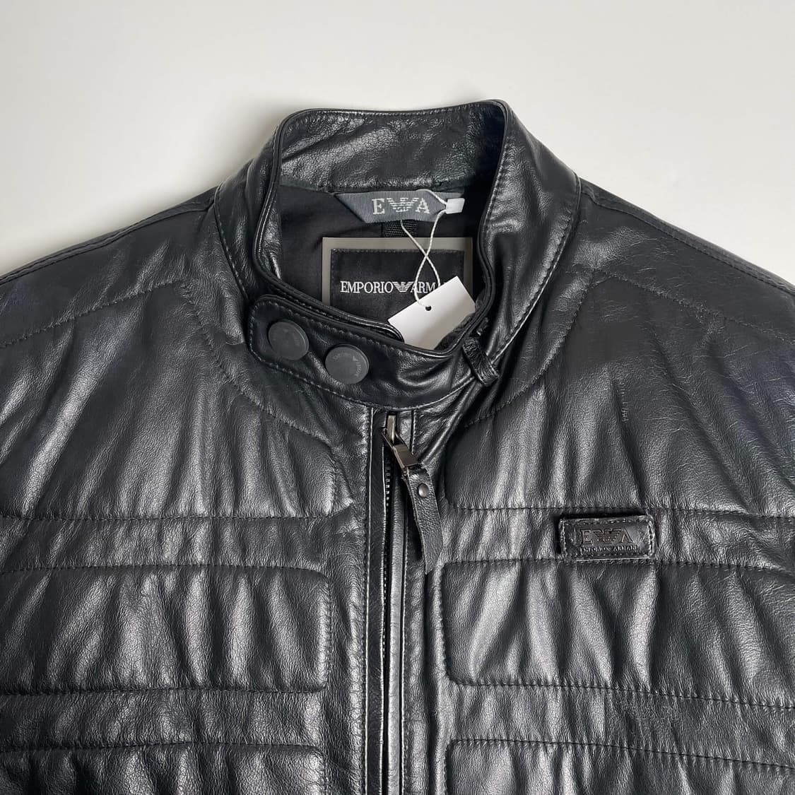 Emporio armani 레더 블럭 자켓 상품이미지6