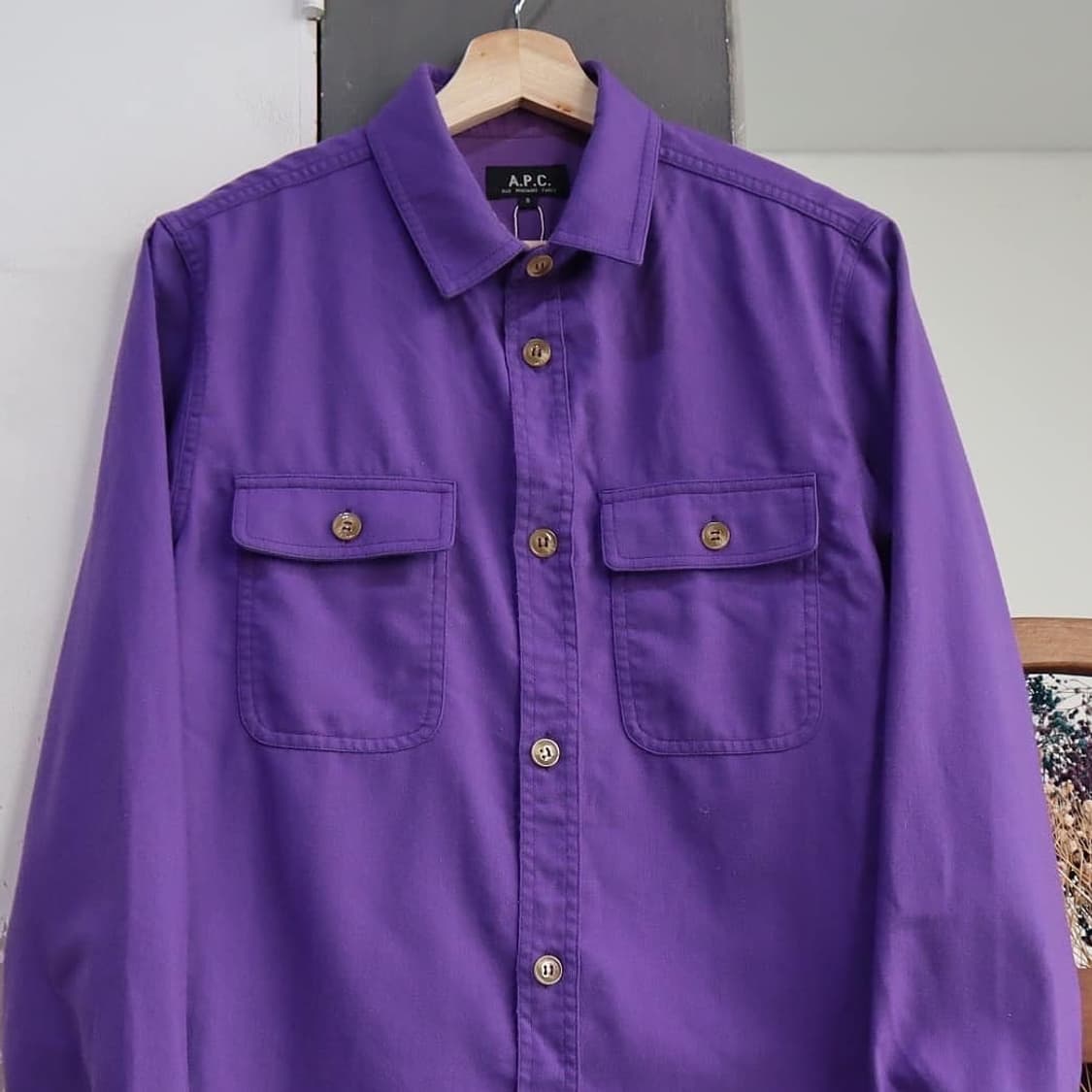 A.P.C 투포켓 울&나일론 셔츠 상품이미지2