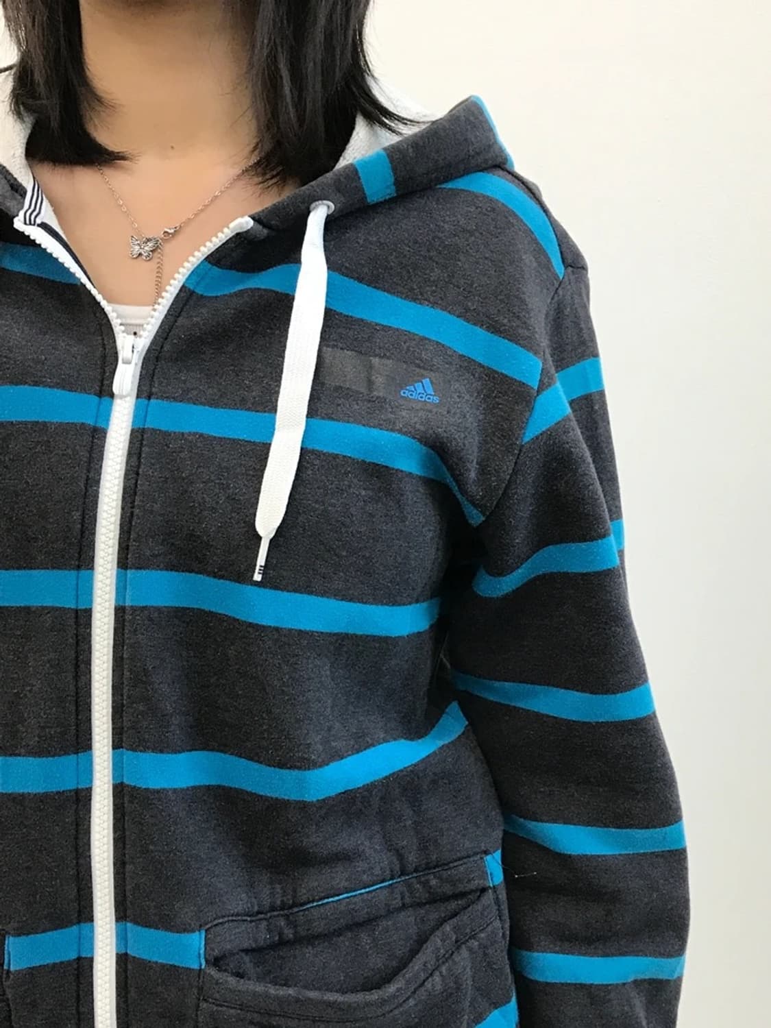 adidas Stripe Zip-Up Hoodie Jacket 상품이미지3